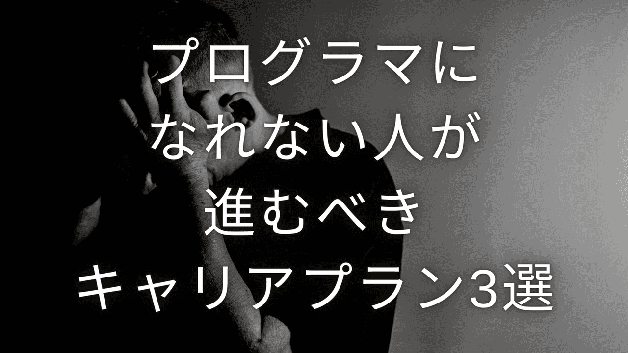 プログラマになれない人が進むべきキャリアプラン3選
